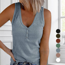 Laden Sie das Bild in den Galerie-Viewer, Einfarbige Strickweste für Damen