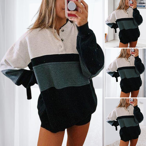 Lockeres Sweatshirt mit Rundhalsausschnitt für Damen