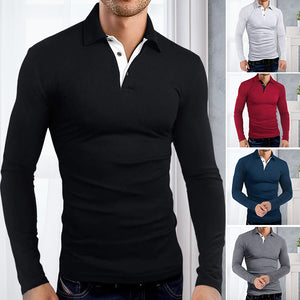 Langärmliges Revers-Poloshirt