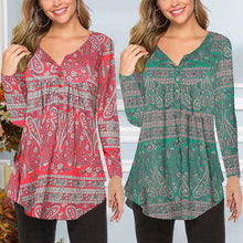 Laden Sie das Bild in den Galerie-Viewer, Bedrucktes, lockeres Langarm-T-Shirt