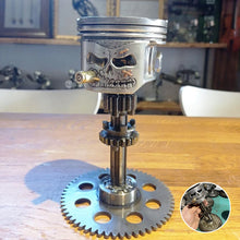 Laden Sie das Bild in den Galerie-Viewer, Schädel-Gesicht Skulptur Metallkunst Verzierung