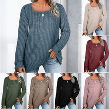 Laden Sie das Bild in den Galerie-Viewer, Square Neck Pit Strip Gebürsteter Freizeitpullover