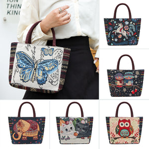 Handtasche mit Reißverschluss aus Segeltuch
