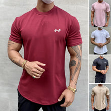 Laden Sie das Bild in den Galerie-Viewer, Elastisches Sport-T-Shirt aus reiner Baumwolle