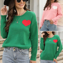 Laden Sie das Bild in den Galerie-Viewer, Damen Pullover mit Liebesmuster