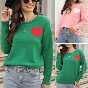 Damen Pullover mit Liebesmuster