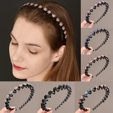 Laden Sie das Bild in den Galerie-Viewer, Modisches Rutschfestes Strass-Stirnband