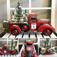 Laden Sie das Bild in den Galerie-Viewer, Roter Bauernhof-LKW Weihnachten Dekorationen