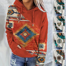 Laden Sie das Bild in den Galerie-Viewer, Damen Sweatshirt mit ethnischem Aufdruck