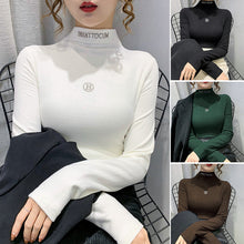 Laden Sie das Bild in den Galerie-Viewer, Warmer Langärmeliger Halbrollkragenpullover  für Damen