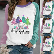 Laden Sie das Bild in den Galerie-Viewer, Farbe-Block Weihnachtsbaum T-Shirt