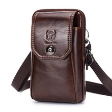 Laden Sie das Bild in den Galerie-Viewer, Handytasche Umhängetasche Gürteltasche aus Leder für Herren