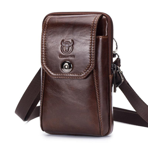 Handytasche Umhängetasche Gürteltasche aus Leder für Herren