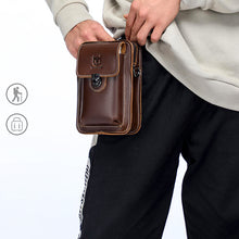 Laden Sie das Bild in den Galerie-Viewer, Handytasche Umhängetasche Gürteltasche aus Leder für Herren