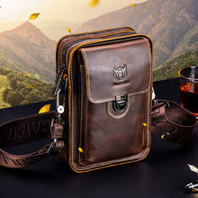 Laden Sie das Bild in den Galerie-Viewer, Handytasche Umhängetasche Gürteltasche aus Leder für Herren