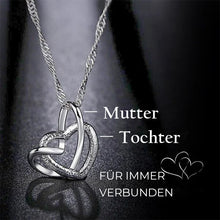 Laden Sie das Bild in den Galerie-Viewer, Halskette mit Doppelherz-Anhänger Mattiert