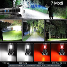 Laden Sie das Bild in den Galerie-Viewer, Wiederaufladbare taktische LED-Laser-Taschenlampe