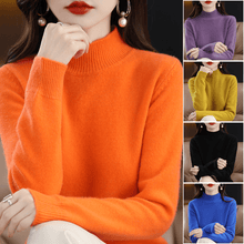 Laden Sie das Bild in den Galerie-Viewer, Damen-Pullover mit Stehkragen