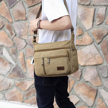 Laden Sie das Bild in den Galerie-Viewer, Lässige waschbare Umhängetasche aus Segeltuch mit großem Fassungsvermögen