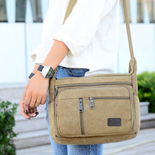 Laden Sie das Bild in den Galerie-Viewer, Lässige waschbare Umhängetasche aus Segeltuch mit großem Fassungsvermögen