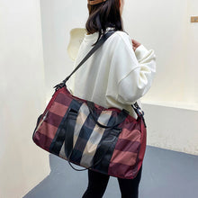 Laden Sie das Bild in den Galerie-Viewer, Neue multifunktionale modische karierte Sportreisetasche