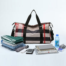 Laden Sie das Bild in den Galerie-Viewer, Neue multifunktionale modische karierte Sportreisetasche