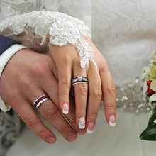 Laden Sie das Bild in den Galerie-Viewer, Paare Ringe Diamantring &amp; herzförmiger Diamantring