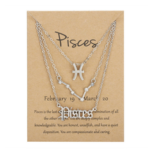 Laden Sie das Bild in den Galerie-Viewer, Sternzeichen Drei-Schicht-Halskette