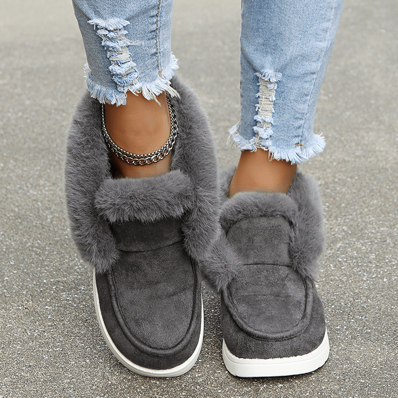 Rutschfeste Low-Top-Stiefel mit weicher Sohle und Plüsch