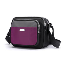 Laden Sie das Bild in den Galerie-Viewer, Kontrastierende lässige leichte wasserdichte Umhängetasche aus Nylon