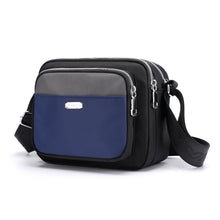 Laden Sie das Bild in den Galerie-Viewer, Kontrastierende lässige leichte wasserdichte Umhängetasche aus Nylon
