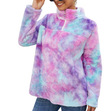 Laden Sie das Bild in den Galerie-Viewer, Plüschjacke mit Regenbogenverlauf