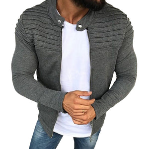 Stilvolle Einfarbige Faltenjacke