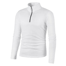 Laden Sie das Bild in den Galerie-Viewer, Einfarbiges Rollkragen-Sweatshirt mit Reißverschluss