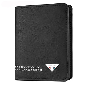 Dreifach faltbare Herren-Brieftasche aus strapazierfähigem Leder