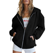 Laden Sie das Bild in den Galerie-Viewer, Übergroßes Damen-Sweatshirt mit Kapuze