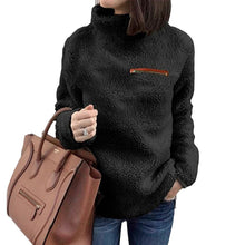 Laden Sie das Bild in den Galerie-Viewer, Thermopullover mit Rollkragen und Reißverschluss