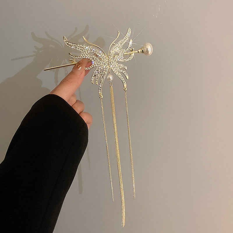 Schmetterlingsperlen-Haarnadel