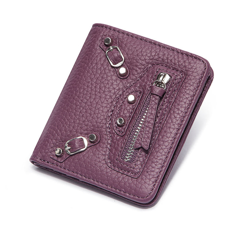 Ledergeldbörse für Damen mit mehreren Kartenfächern