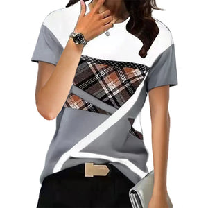Kurzärmliges T-Shirt mit Rundhalsausschnitt