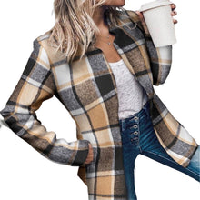 Laden Sie das Bild in den Galerie-Viewer, Trendiger Karierter Mantel