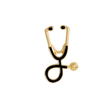 Laden Sie das Bild in den Galerie-Viewer, EKG und Stethoskop Mini-Brosche
