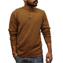 Laden Sie das Bild in den Galerie-Viewer, Einfarbiges T-Shirt Unterhemd Langarmpolo
