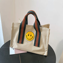 Laden Sie das Bild in den Galerie-Viewer, Smiley-Segeltuchtasche