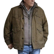 Laden Sie das Bild in den Galerie-Viewer, Einreihige Jeansjacke aus Baumwolle