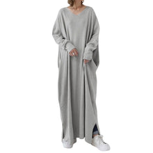 Laden Sie das Bild in den Galerie-Viewer, Urbanes übergroßes Langärmelkleid von lässigem Stil