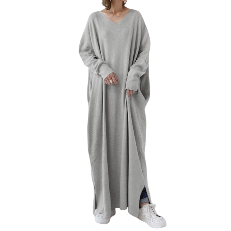 Urbanes übergroßes Langärmelkleid von lässigem Stil