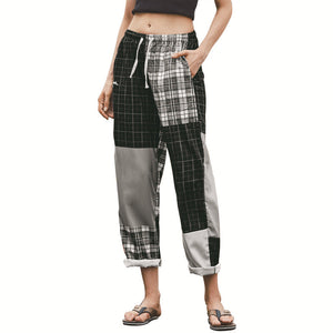 Unregelmäßig Karierte Freizeithose