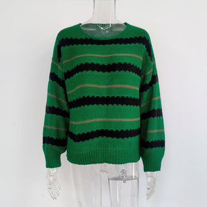 Gestreifter Strickpullover