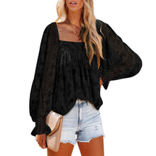 Laden Sie das Bild in den Galerie-Viewer, Langarmshirts für Damen mit quadratischem Ausschnitt